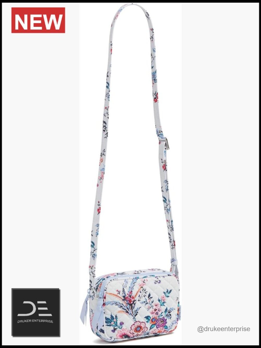 Cotton Mini Crossbody Purse with Adjustable Strap and RFID Protection